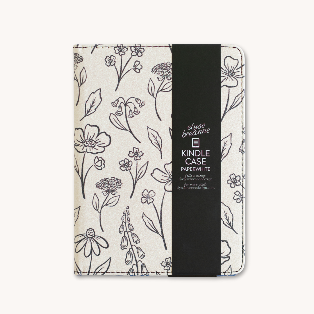 Pressed Floral Kindle Case | Bookish & Reading