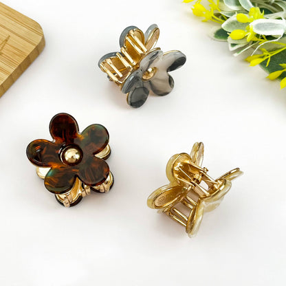 1.4'' Mini Metal Flower Hair Claw Clip