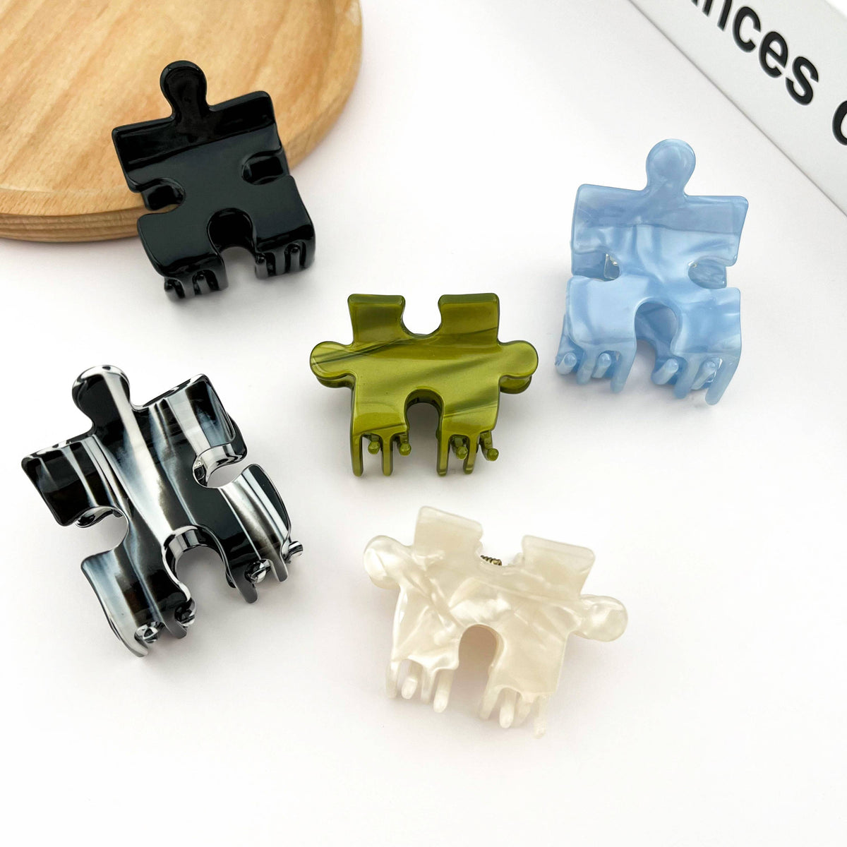 Acetate Puzzle Shape Hair Claw Clip