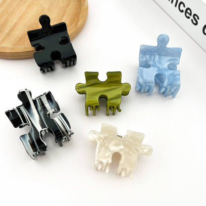 Acetate Puzzle Shape Hair Claw Clip