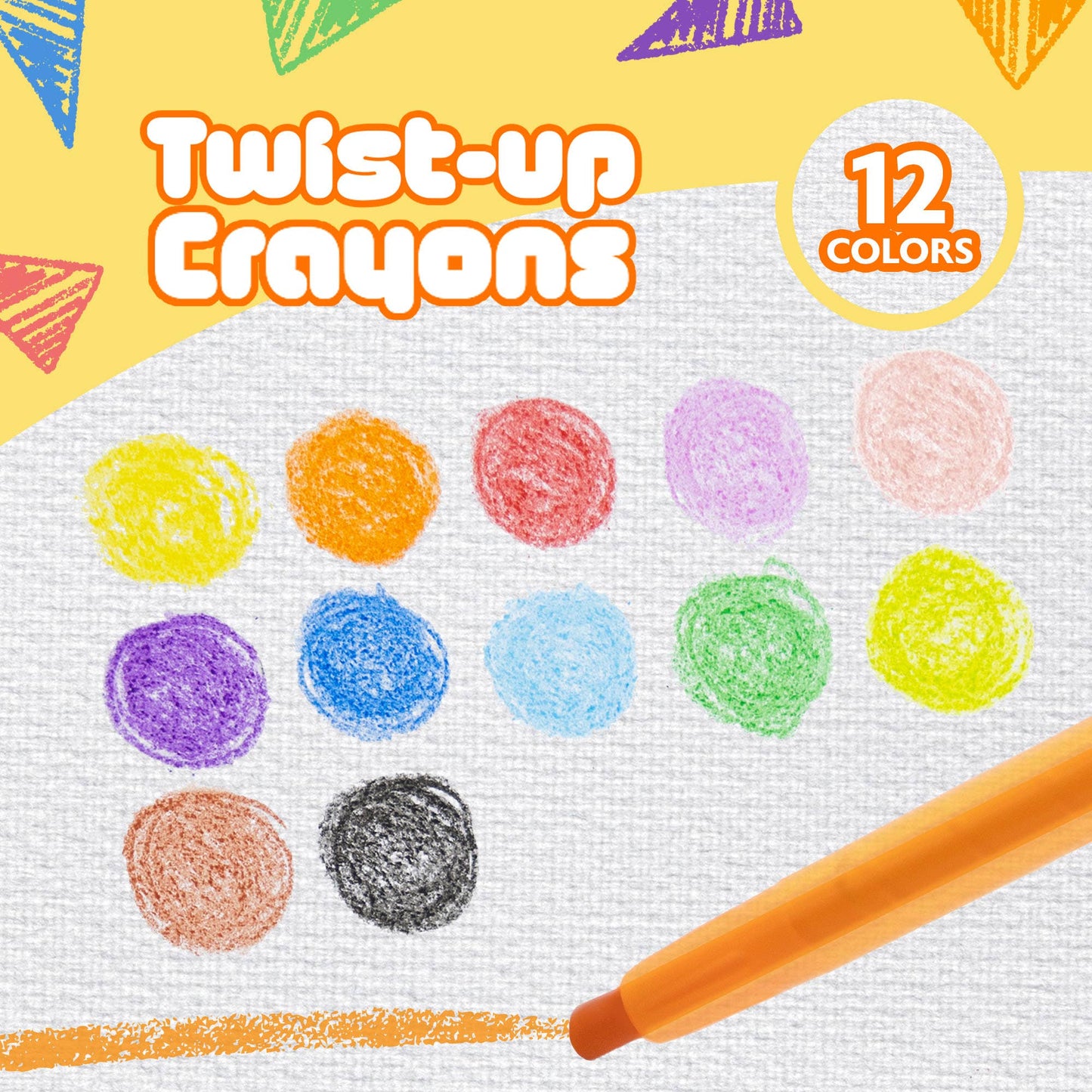 Twist-Up Propelling Crayons 12 Color