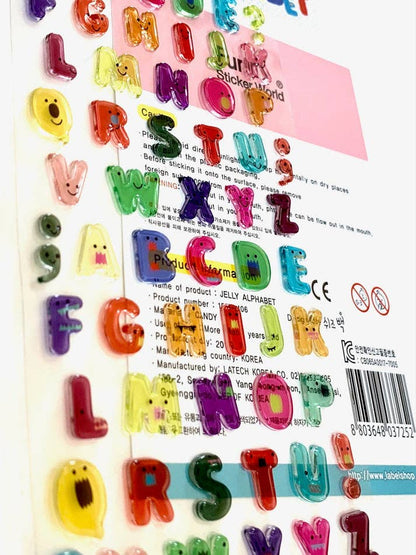 37252 Jelly Alphabet Gel Stickers