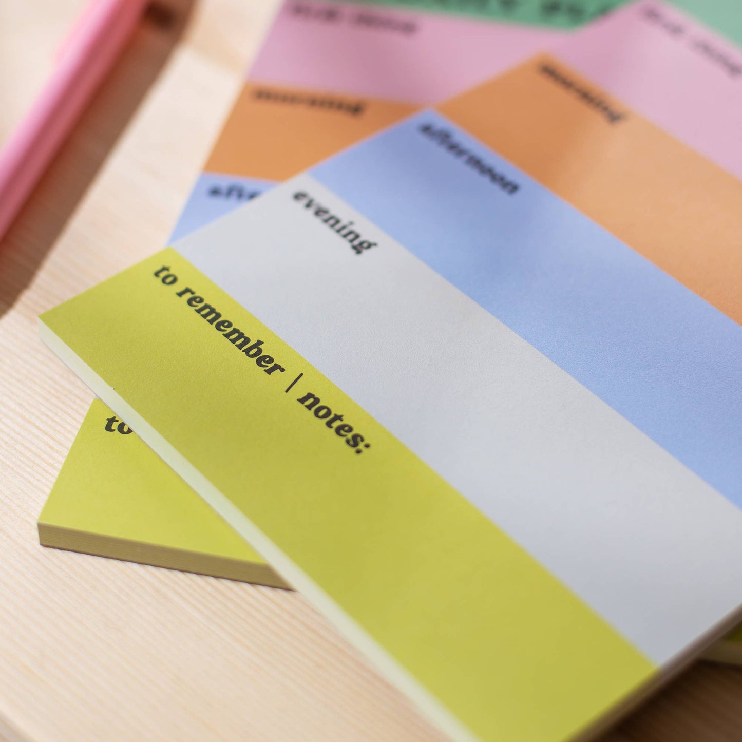 Daily Planner Pad  | Rainbow Colour Block Notepad