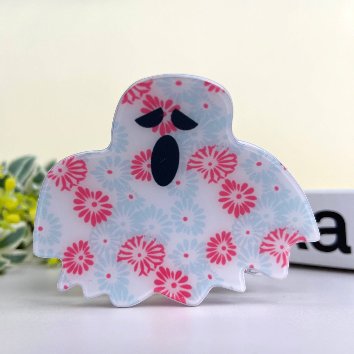Halloween Cute flower ghost hair claw clip
