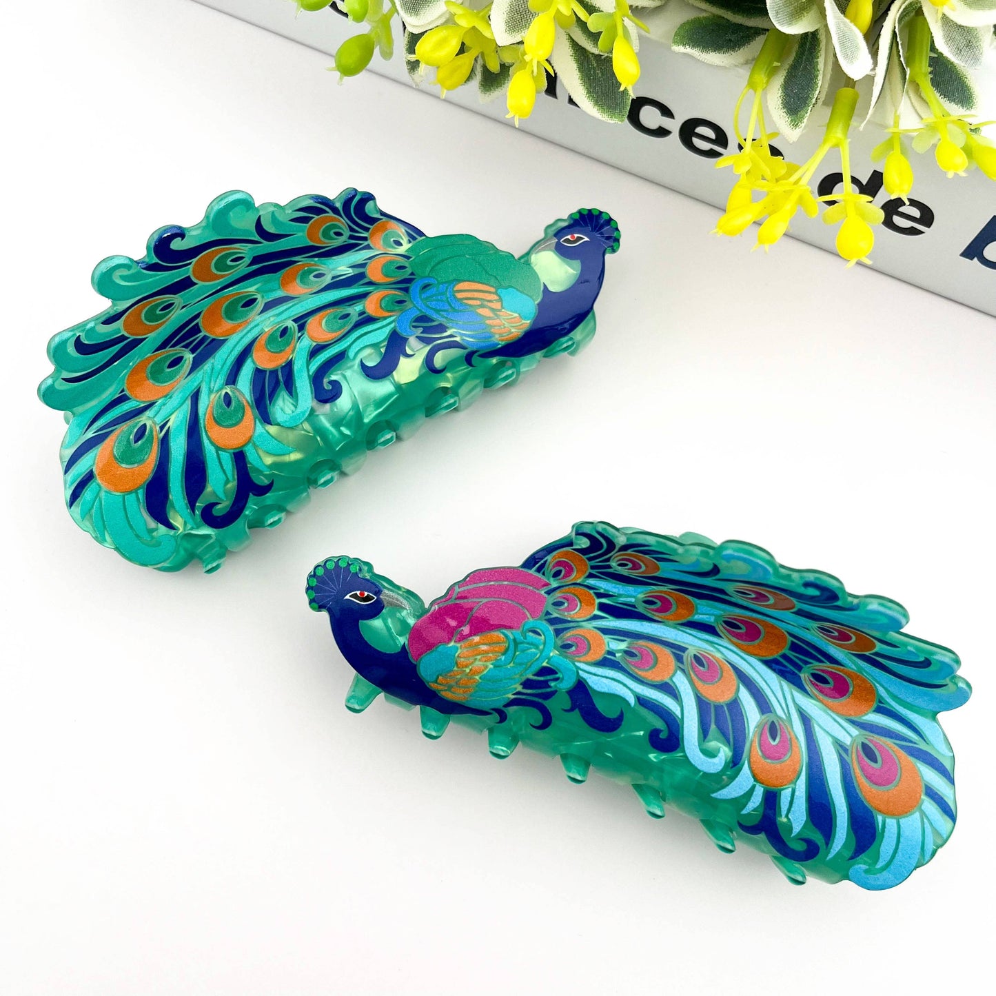 Creative Fashion Peacock Hair Claw Clip – Animal Style