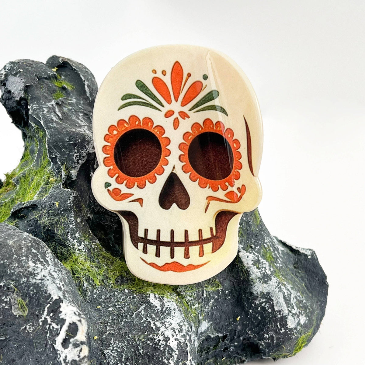 Funny Beige Skull Claw Clip