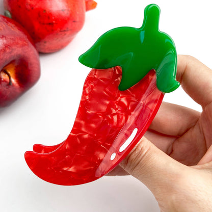 Red Chili Pepper Hair Claw Clip