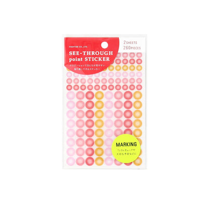 Removable See-Through Point Sticker