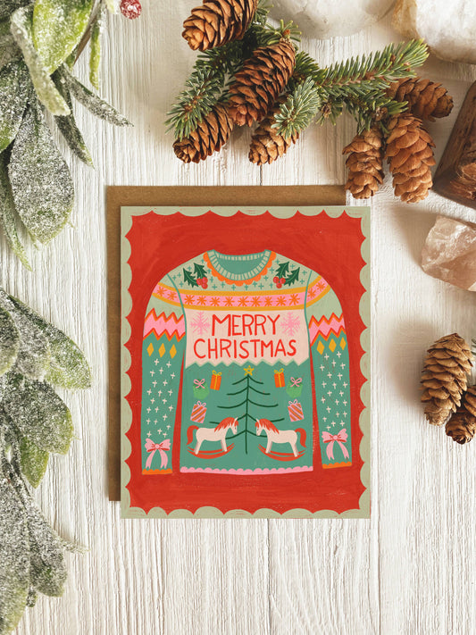 Christmas Sweater Greeting Card | Single Card