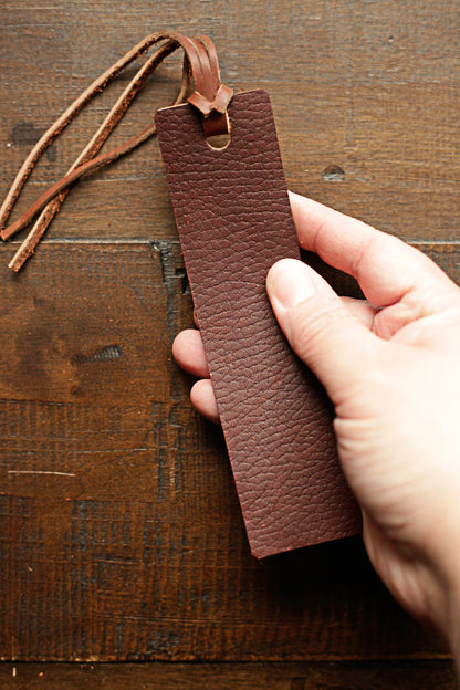 Leather Bookmark - Natural