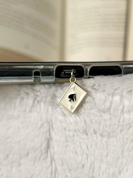 Playing Card Kindle Charm, USB-C Dust Plug