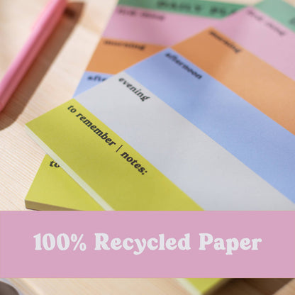 Daily Planner Pad  | Rainbow Colour Block Notepad