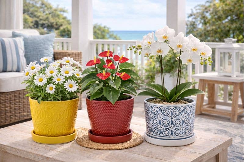 4.5" Yellow Embossed Daisy Planter Saucer   #17291