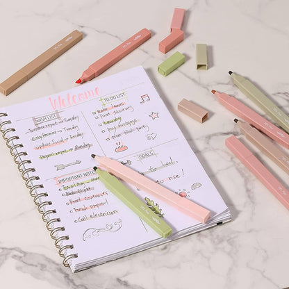 Mr. Pen- Aesthetic Highlighters, 8 pcs, Chisel Tip