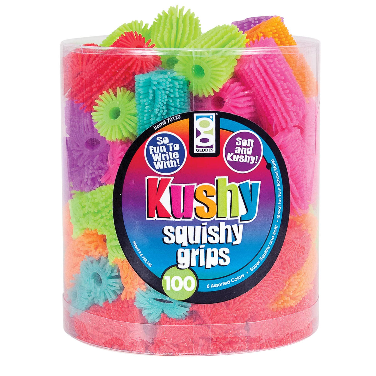 KUSHY SQUISHY PENCIL GRIP 100/TUB