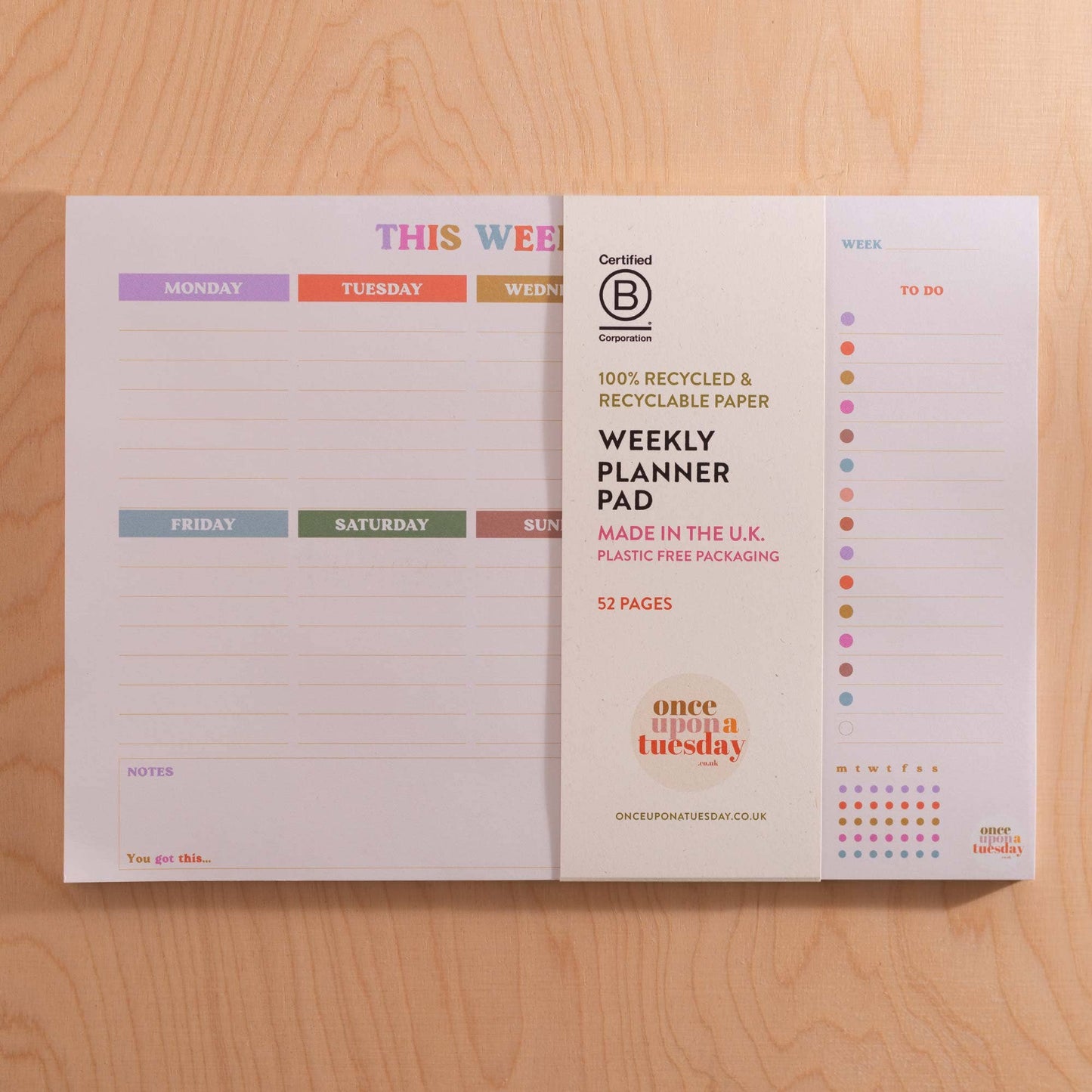 A4 Weekly Planner Pad with Habit Tracker | You Got This