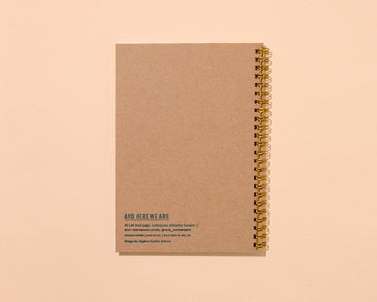 Letterpress A5 Spiral Notebook (Lined)—Cat Toile