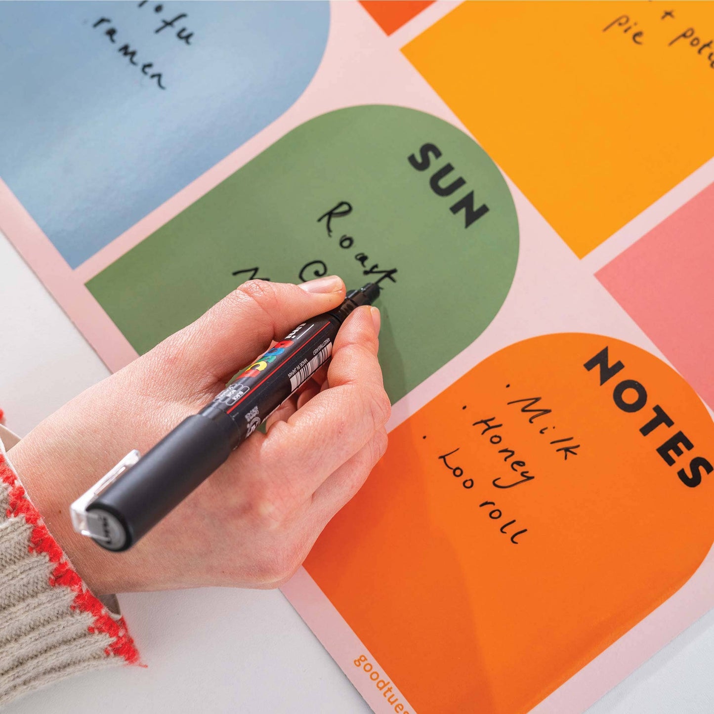 Large A3 Magnetic Weekly Planner | Rainbow Arches | Fridge Magnet Planner