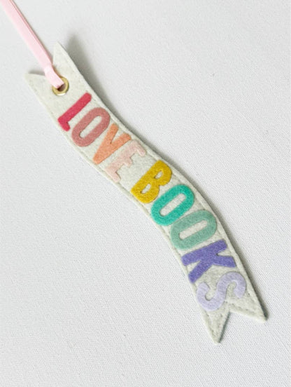 Love Books Felt Bookmark