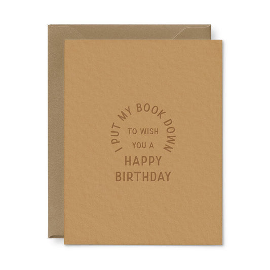 Book Down Birthday Greeting Card