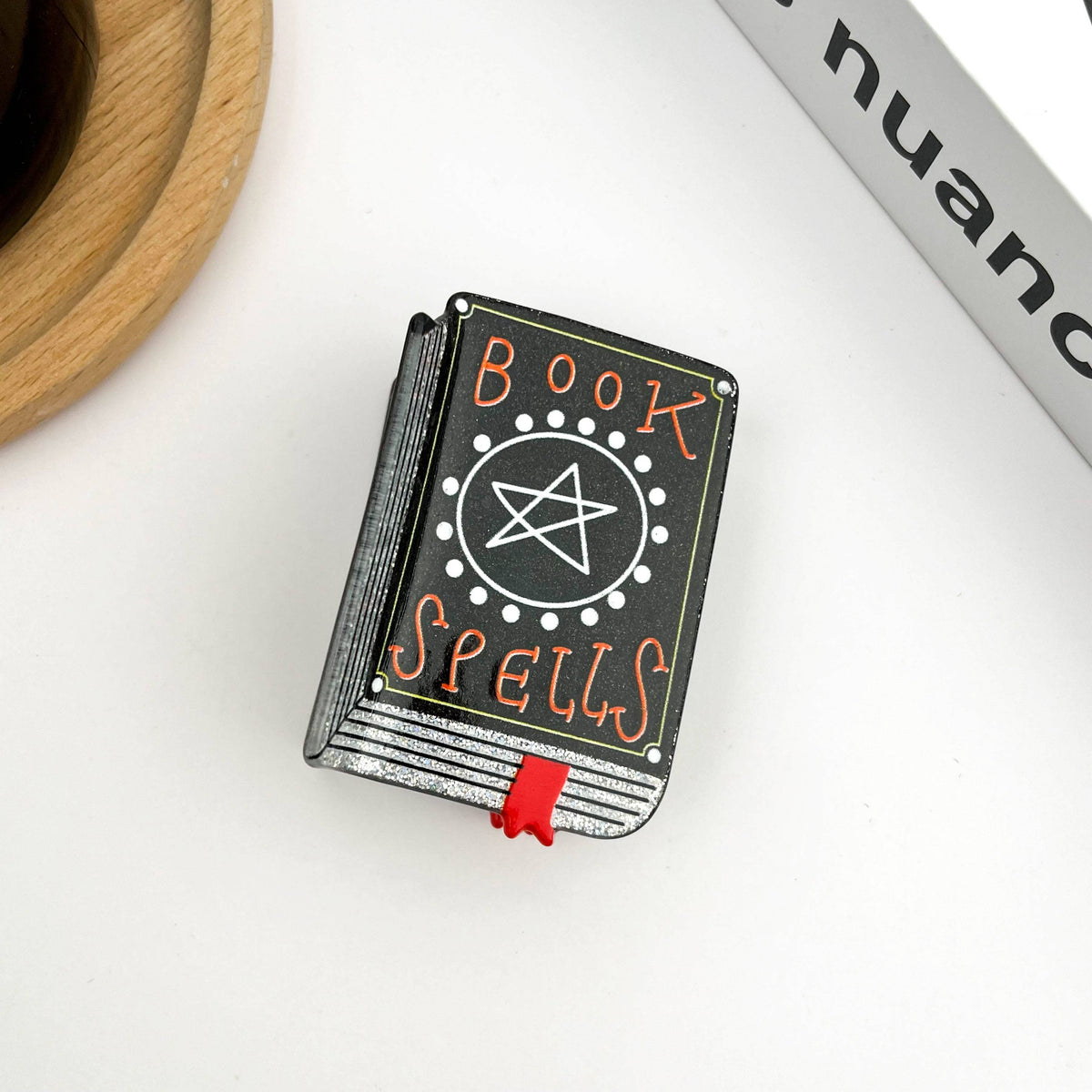Spells Book Claw Clip, Halloween Witchy Hair Accessory