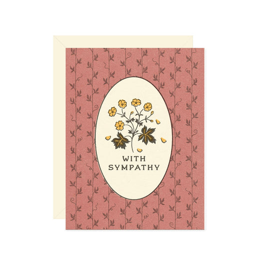 With Sympathy Wildflower Card