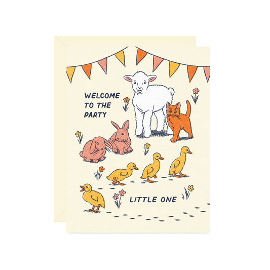 Welcome Baby Animals Card