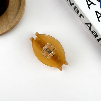 Brown Flower Claw Clip