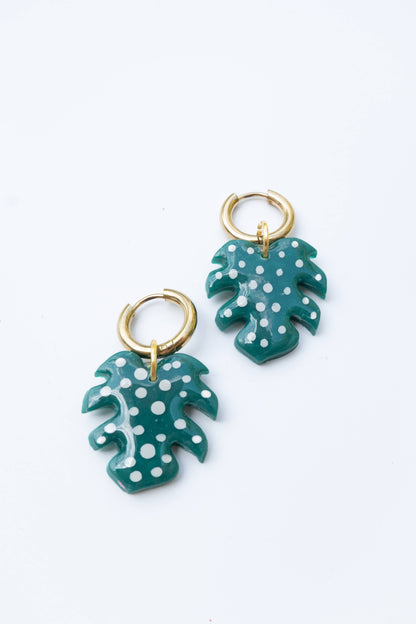Monstera Leaf Earrings