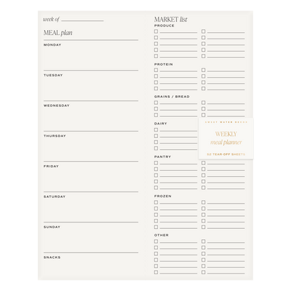Weekly Meal Plan Notepad - Stationery & Market List