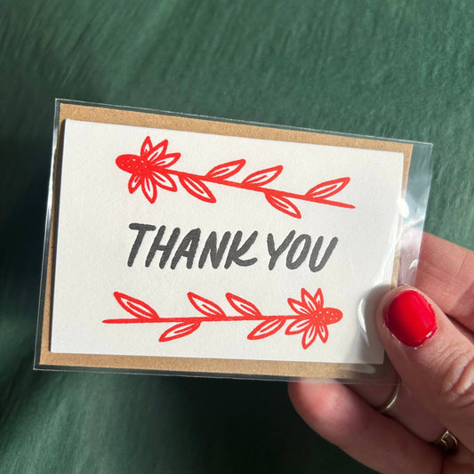 Thank You Flowers Mini Card