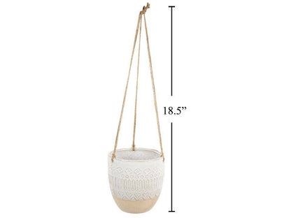 Boho Artisinal Hanging Planter,4.75"D/6"D