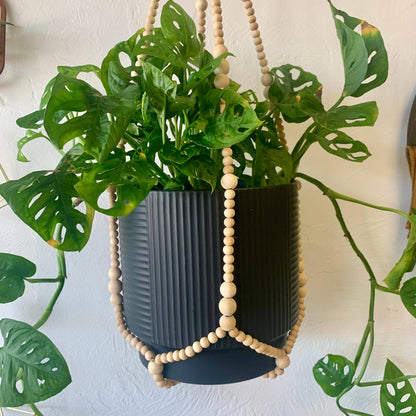 Wood Bead Plant Hanger