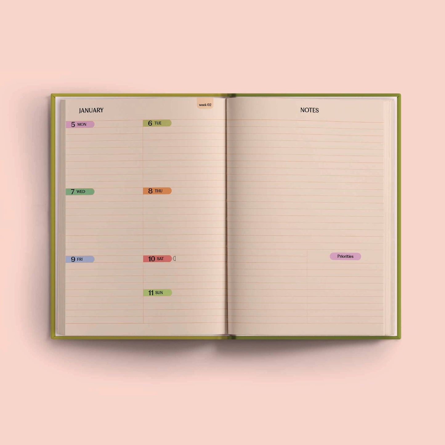 2026 Weekly Planner | Diary Agenda A5 | Les Fleurs