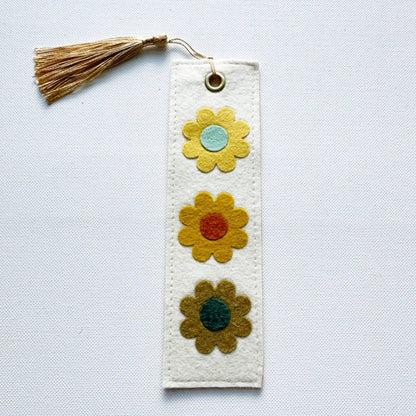 Fall Flowers Felt Bookmark 