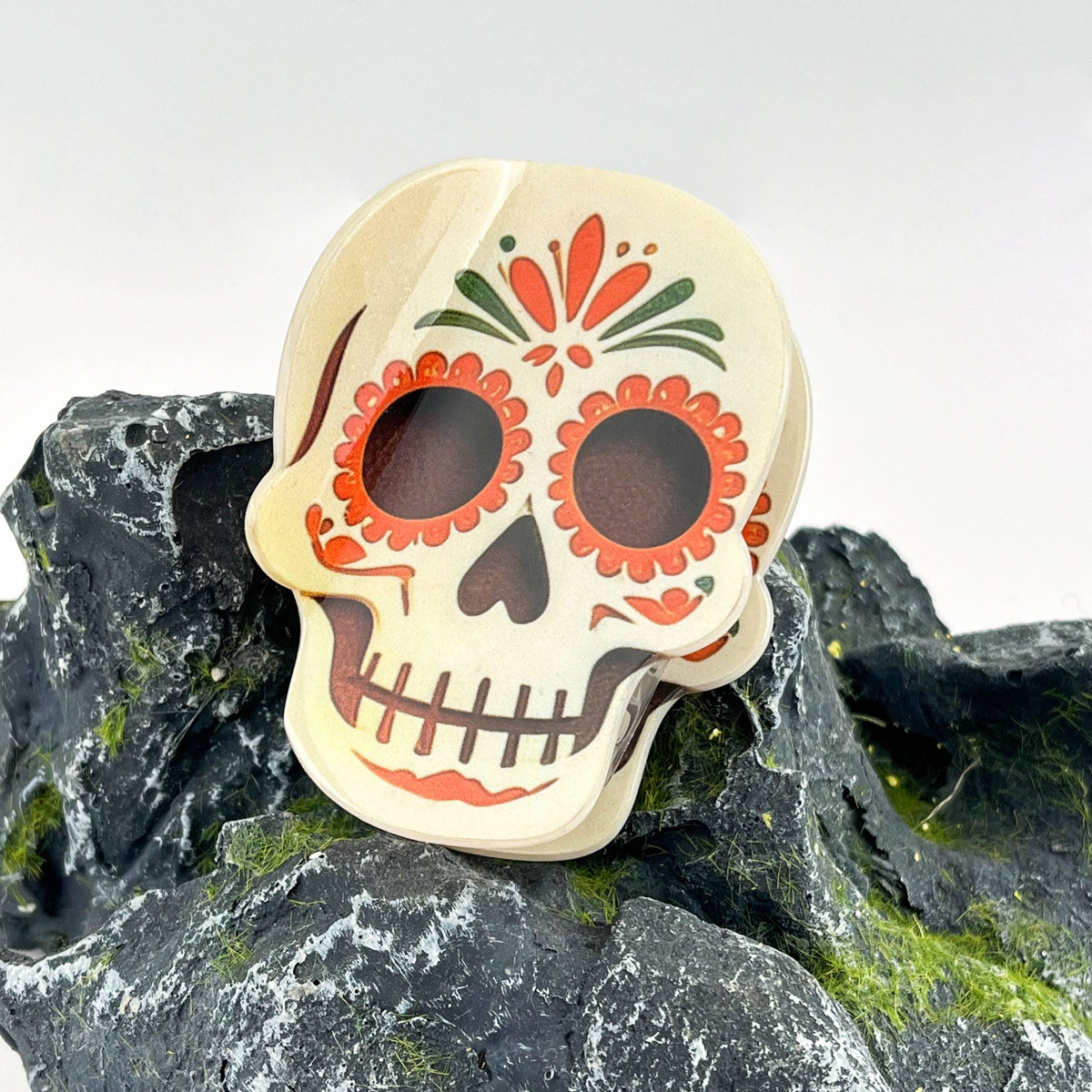 Funny Beige Skull Claw Clip