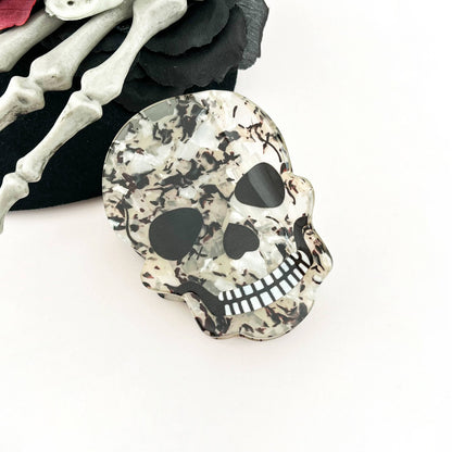 Black Skull Hair Claw Clip, Halloween Hair Clip