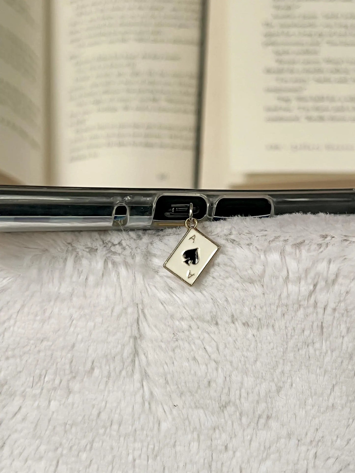 Playing Card Kindle Charm, USB-C Dust Plug