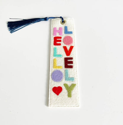 Hello Lovely Felt Bookmark