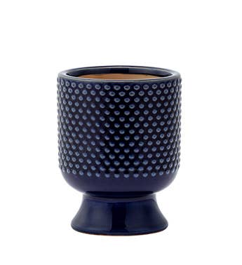 Cobalt Blue  Hobnail Pedestal Plant Item #22504