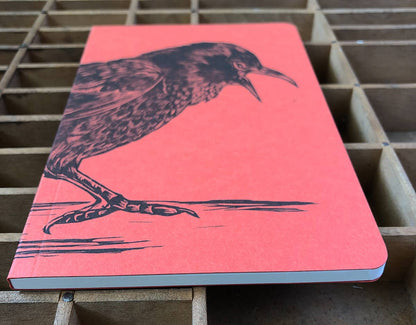 Crow letterpress notebook