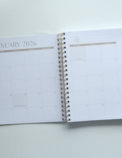 2026 Fullsize Softcover Planner, Primary Blooms