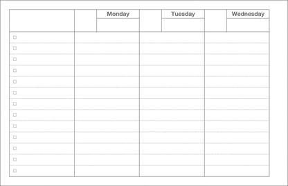 Dayfree Weekly Schedule