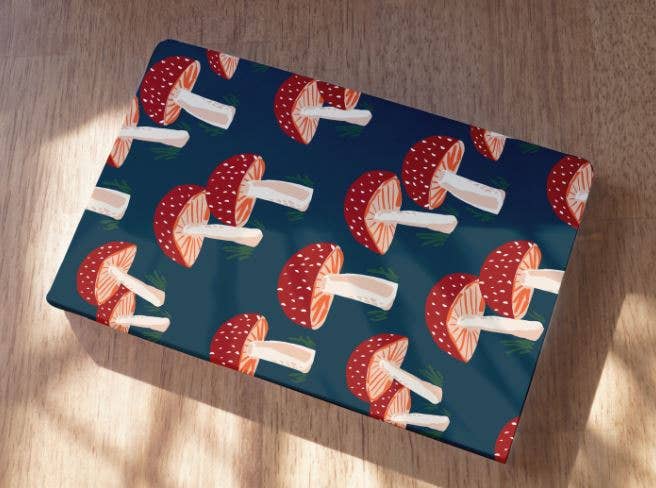 Navy Mushrooms Layflat Journal Notebook