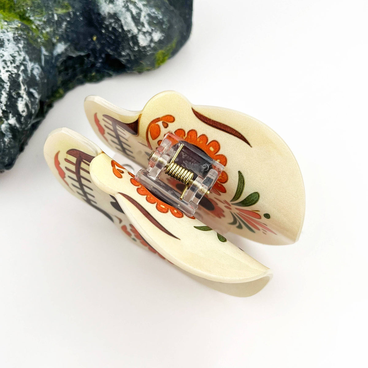 Funny Beige Skull Claw Clip