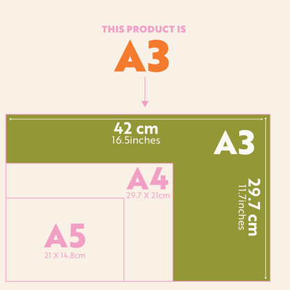 Large A3 Magnetic Weekly Planner | Rainbow Arches | Fridge Magnet Planner