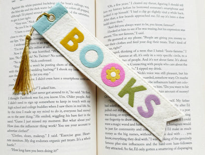 Books Flag Bookmark (Pastel) 