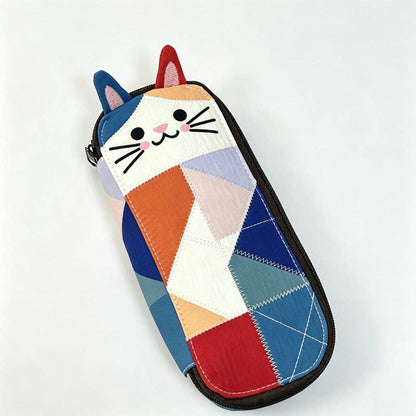 Patchwork Cat Fabric Storage Pouch