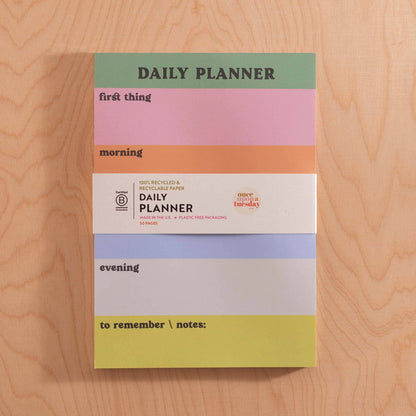 Daily Planner Pad  | Rainbow Colour Block Notepad