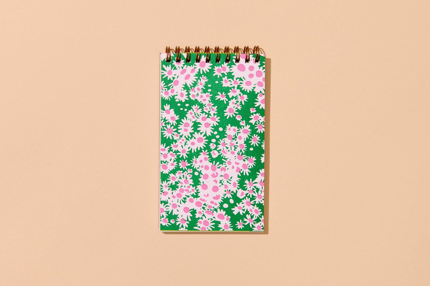 Modern Floral Letterpress Small Spiral Notebook — Aster